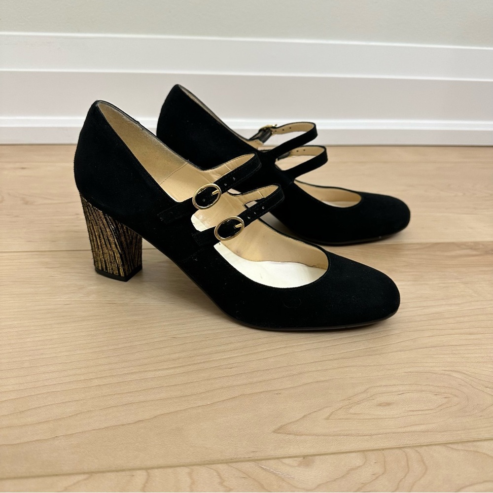 RON WHITE Mary Jane suede shoes